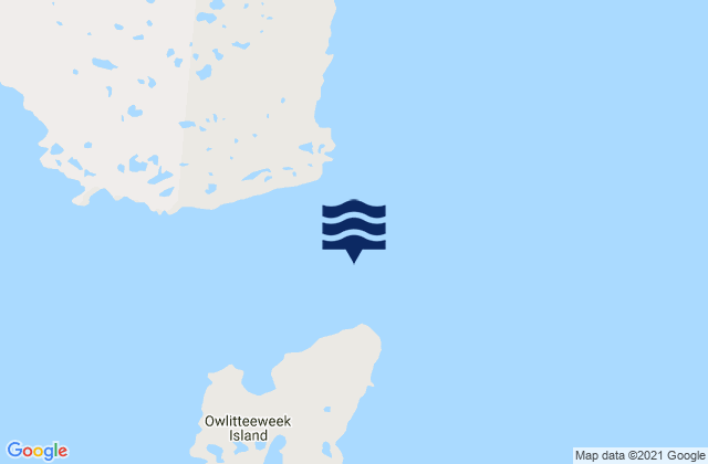 Mapa da tábua de marés em Cape Wilson, Canada