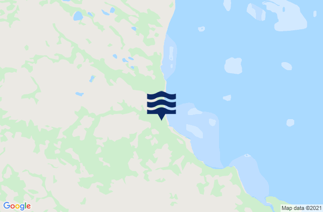 Mapa da tábua de marés em Cape York Peninsula, Australia
