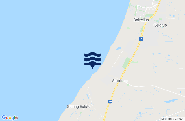 Mapa da tábua de marés em Capel, Australia