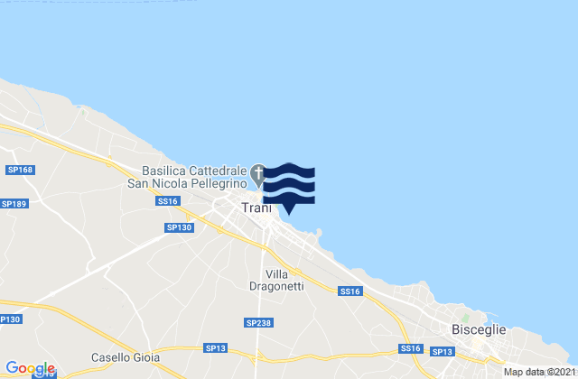 Mapa da tábua de marés em Capirro, Italy