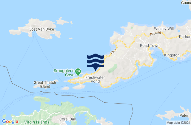 Mapa da tábua de marés em Capoons Bay - Bombas, U.S. Virgin Islands
