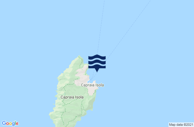 Mapa da tábua de marés em Capraia Isola, Italy