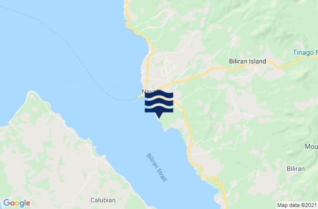 Mapa da tábua de marés em Caraycaray, Philippines