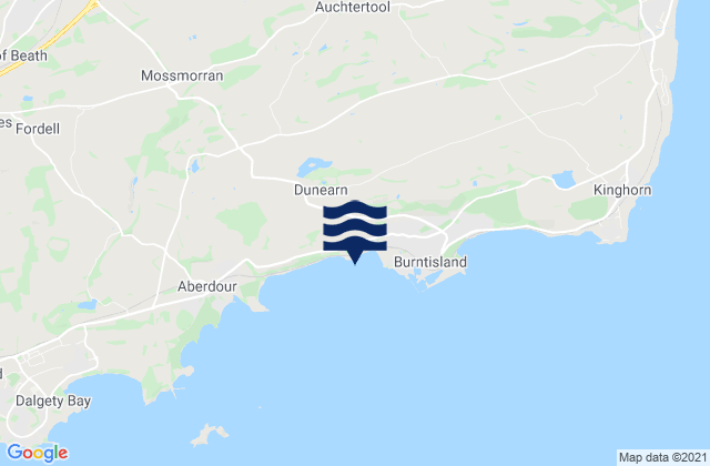 Mapa da tábua de marés em Cardenden, United Kingdom