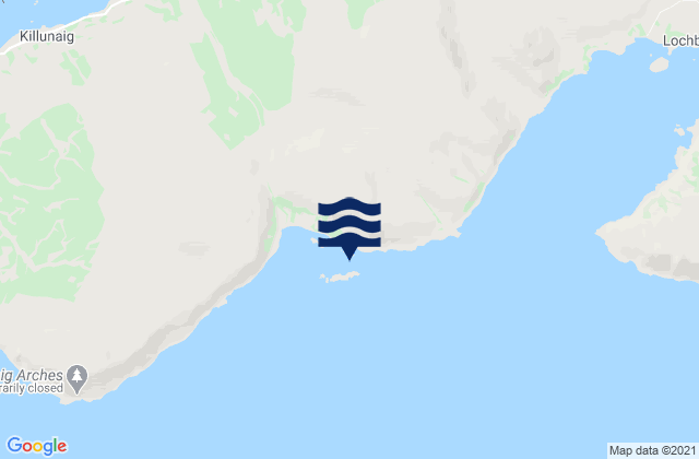 Mapa da tábua de marés em Carsaig Bay (Mull), United Kingdom