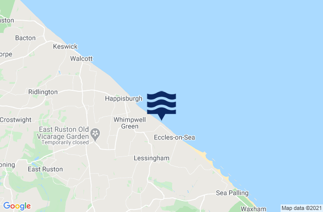 Mapa da tábua de marés em Cart Gap, United Kingdom