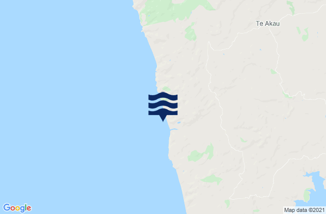 Mapa da tábua de marés em Carters Beach, New Zealand