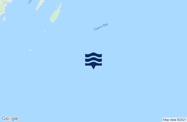 Mapa da tábua de marés em Casco Bay, United States