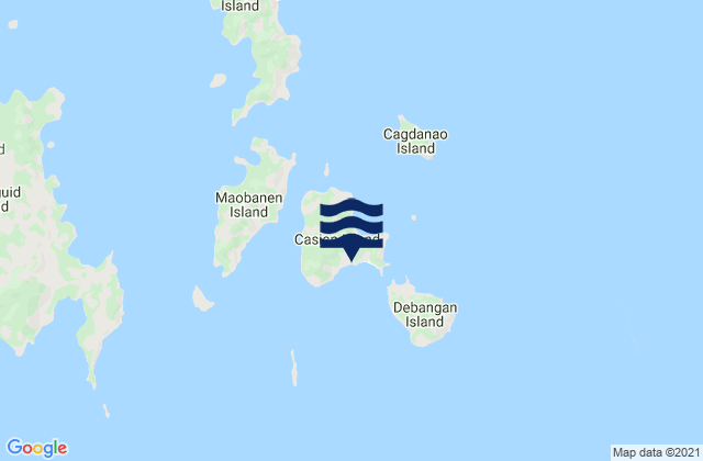 Mapa da tábua de marés em Casian, Philippines