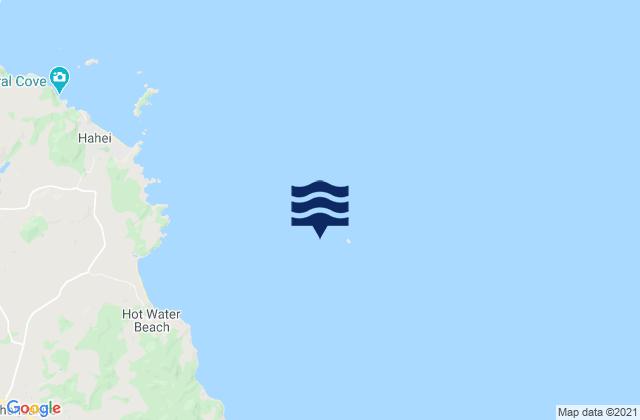 Mapa da tábua de marés em Castle Island, New Zealand