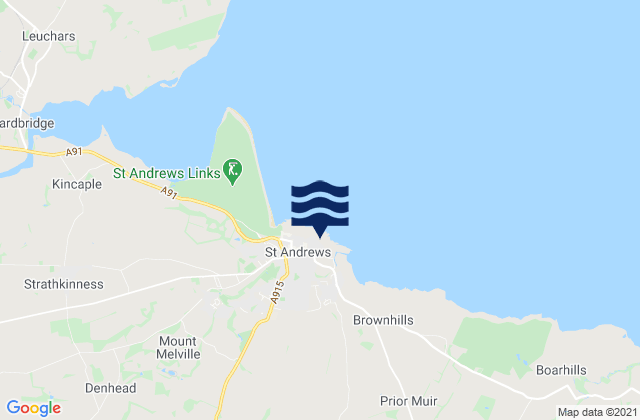 Mapa da tábua de marés em Castle Sands Beach, United Kingdom