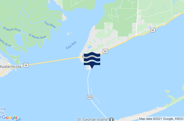 Mapa da tábua de marés em Cat Point, United States