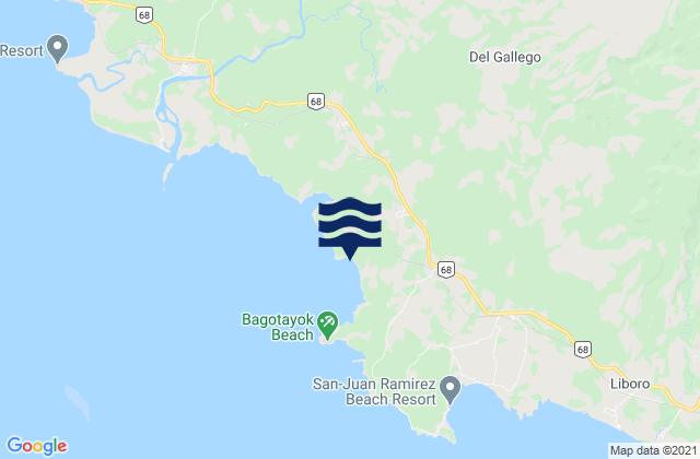Mapa da tábua de marés em Catabangan, Philippines