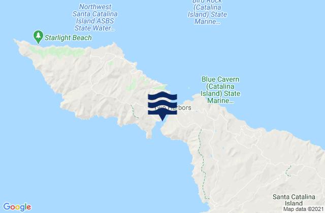 Mapa da tábua de marés em Catalina Harbor (Santa Catalina Island), United States