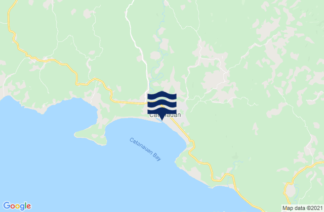 Mapa da tábua de marés em Catanauan, Philippines