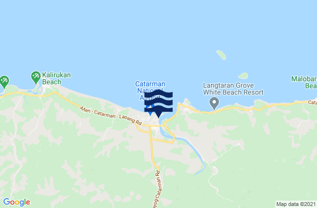 Mapa da tábua de marés em Catarman, Philippines