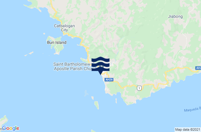 Mapa da tábua de marés em Catbalogan, Philippines