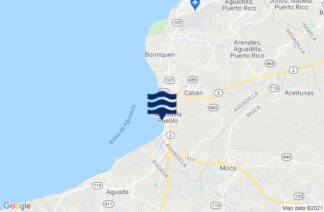 Mapa da tábua de marés em Centro Barrio, Puerto Rico