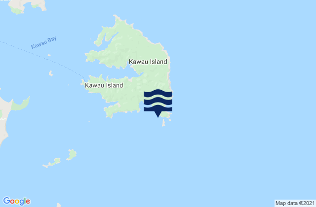 Mapa da tábua de marés em Challenger Island (Little Kawau Island), New Zealand