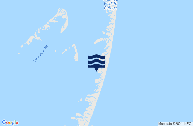 Mapa da tábua de marés em Chandeleur Islands, United States