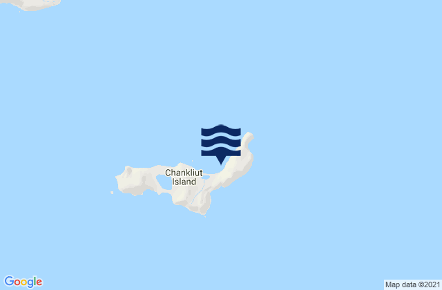 Mapa da tábua de marés em Chankliut Island, United States