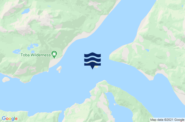Mapa da tábua de marés em Channel Island, Canada
