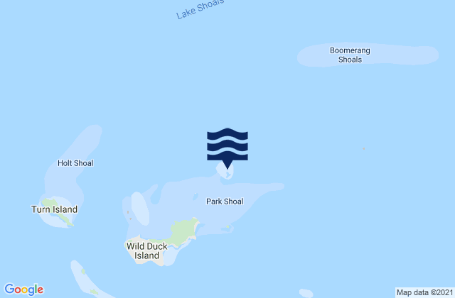 Mapa da tábua de marés em Channel Island, Australia