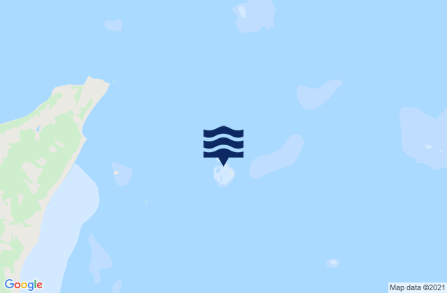 Mapa da tábua de marés em Chapman Island, Australia
