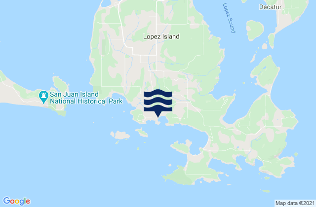 Mapa da tábua de marés em Charles Island, United States