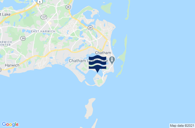 Mapa da tábua de marés em Chatham (Stage Harbor), United States