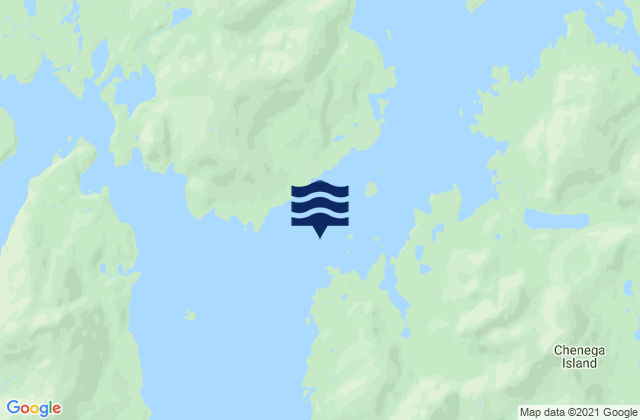 Mapa da tábua de marés em Chenega Island Dangerous Passage, United States