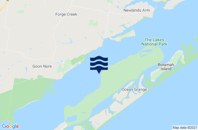 Mapa da tábua de marés em Cherry Tree Beach, Australia
