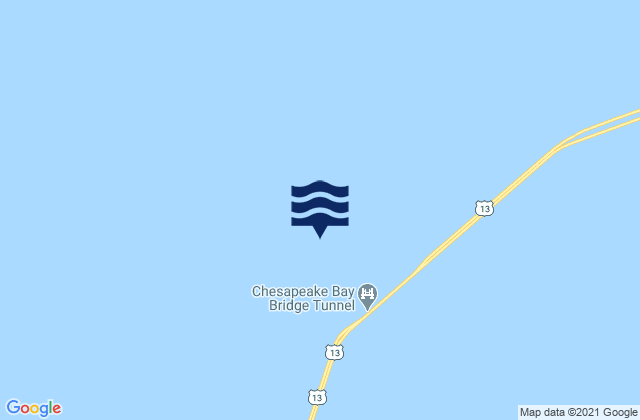 Mapa da tábua de marés em Chesapeake Channel (Buoy 15), United States