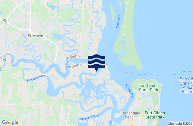 Mapa da tábua de marés em Chester (Bells River), United States
