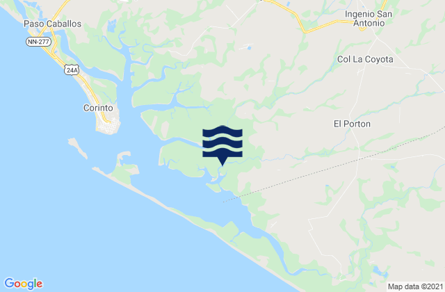 Mapa da tábua de marés em Chichigalpa, Nicaragua