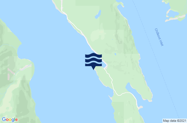 Mapa da tábua de marés em Chilkat Inlet, United States