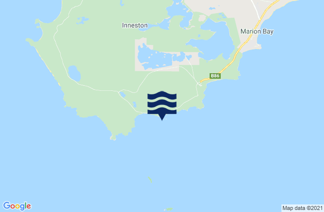 Mapa da tábua de marés em Chinamans, Australia