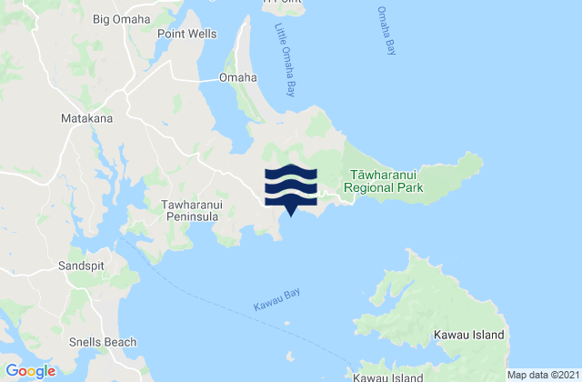 Mapa da tábua de marés em Christian Bay, New Zealand