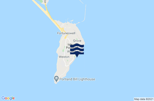 Mapa da tábua de marés em Church Ope Cove Beach, United Kingdom