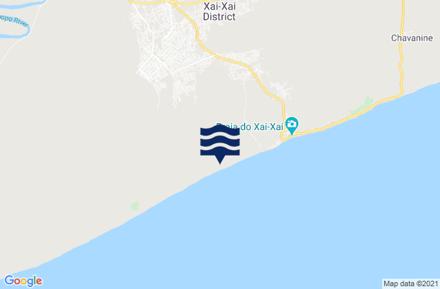 Mapa da tábua de marés em Cidade de Xai-Xai, Mozambique