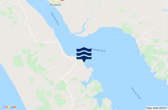Mapa da tábua de marés em Clarks Bay, New Zealand