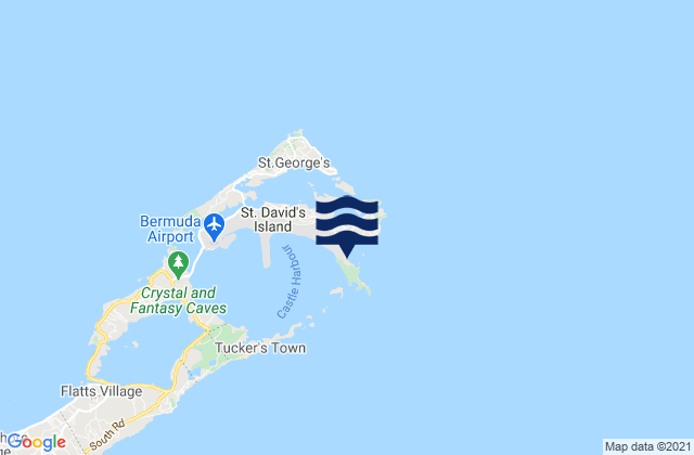 Mapa da tábua de marés em Clearwater Beach, Bermuda