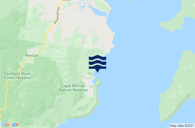 Mapa da tábua de marés em Cockle Bay, Australia