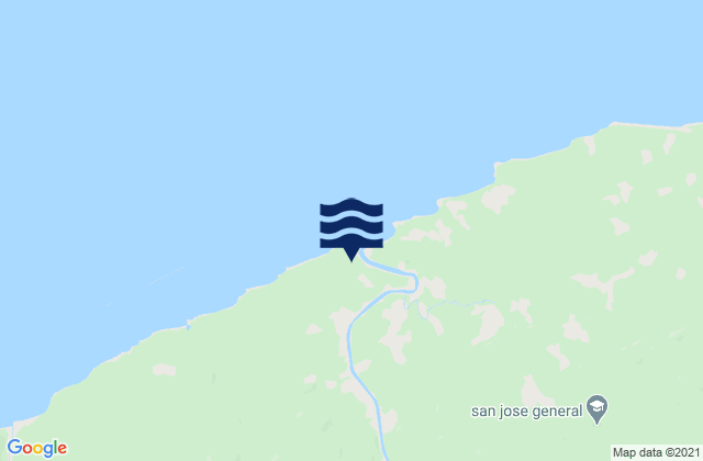 Mapa da tábua de marés em Coclé del Norte, Panama