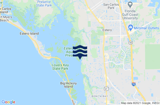 Mapa da tábua de marés em Coconut Point, United States