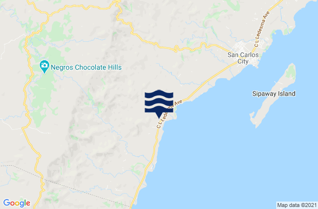 Mapa da tábua de marés em Codcod, Philippines