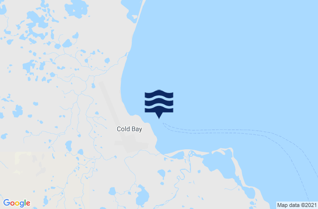 Mapa da tábua de marés em Cold Bay, United States