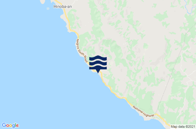 Mapa da tábua de marés em Colipapa, Philippines