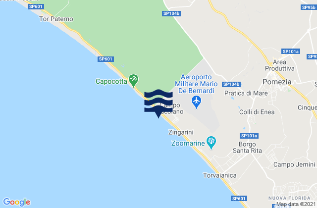 Mapa da tábua de marés em Colle del Pino, Italy