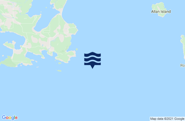 Mapa da tábua de marés em Colville Island 1.4 miles east of, United States